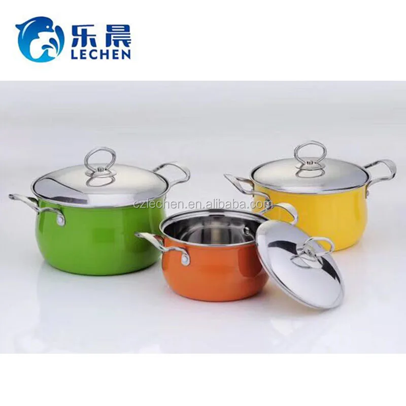 Color Cooking Pot Stainless Steel Pot Cooking Pot Cookware Set 5pcs ...