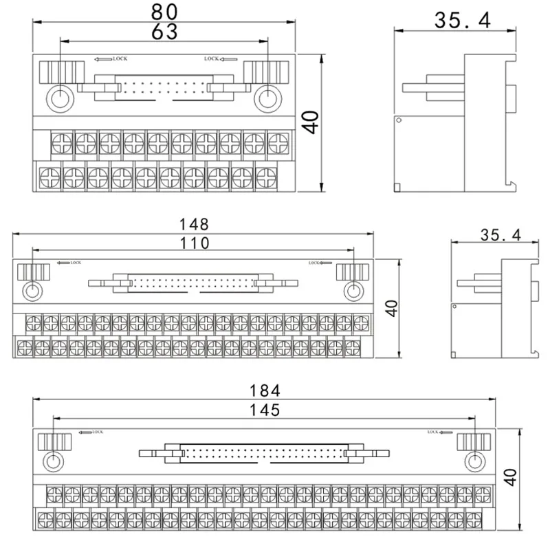 Breakout Board Per Connettore IDC20 – Morsetti A Vite Con Guida DIN (MDFLY) - Foto 4