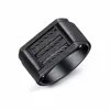 personalized design youth football champions black cable wire ring