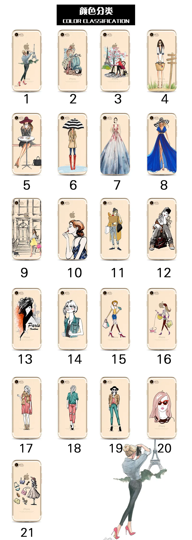 ozellestirilmis yaratici 21 tasarimlar illustrasyon moda sehir kiz sanat baski tpu telefon kilifi iphone 7 7 icin arti buy moda kiz baski tpu