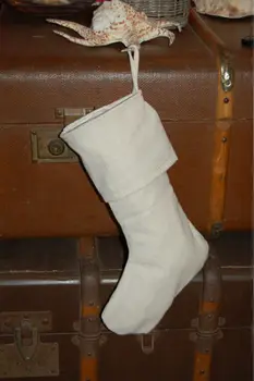 rustic christmas stocking embroidery blank unbleached cotton fully lined made in usa - Rustic Christmas Stocking rustic christmas stocking embroidery blank unbleached cotton fully lined made in usa - Rustic Christmas Stocking