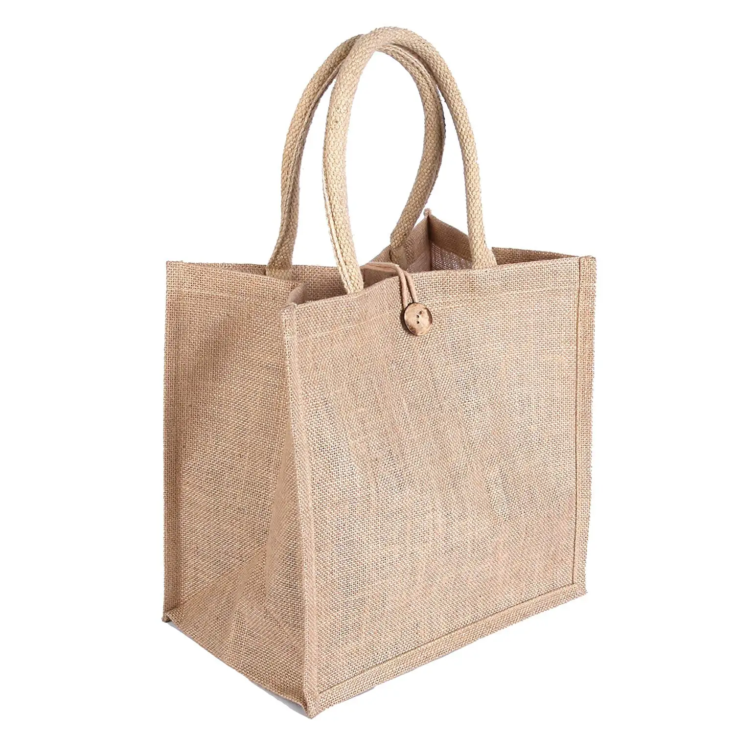 Promotional Custom Printing Eco Nature Heavy Duty Large Grocery Jute