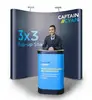 Exhibition backdrop 10ft Curve shape Magnetic pop up trade show display