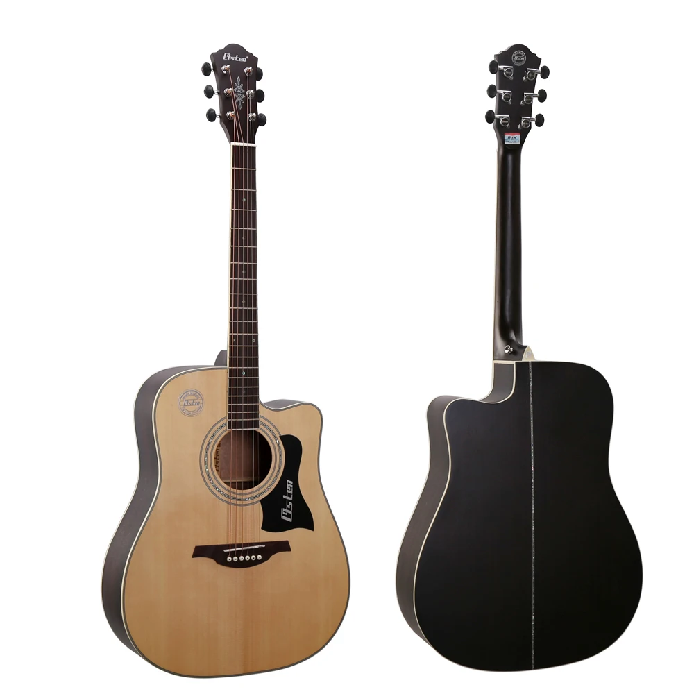 41 Inch Cutaway Acoustic Guitar With Solid Spruce Wood Buy Import