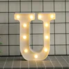 Alphabet LED Letter Symbol Sign night Lights Light Up White Warm Letters White Plastic Standing Hanging Decor A-Z