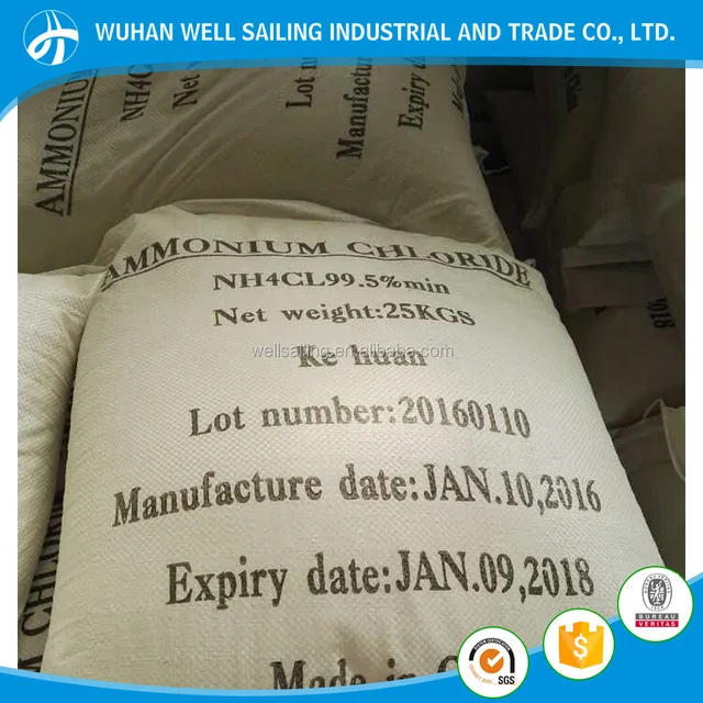 ke huan brand ammonium chloride 99.5% purity for industrial use