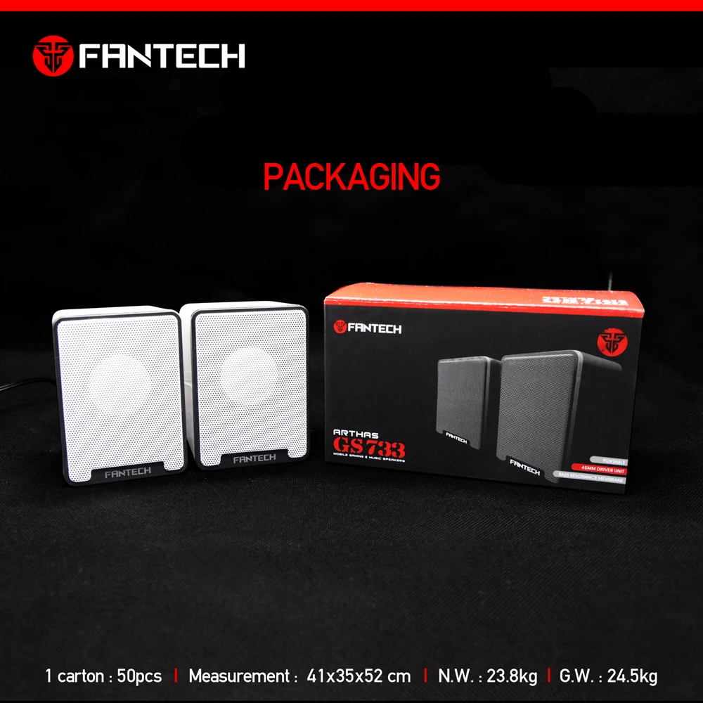 Fantech professional sound 2.0 computer speaker foam surround gaming music mini speakers