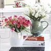 Hot sell fashion decor mini wholesale silk flowers artificial tulips