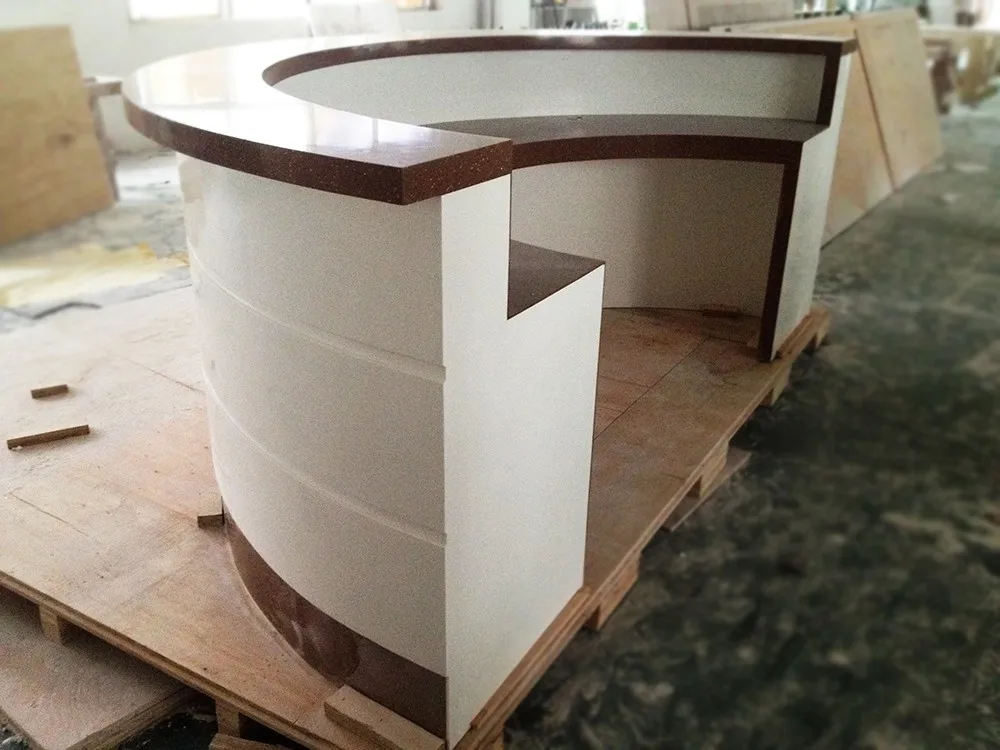 Office Counter Design Reception Front Desk Counter Semi Circle