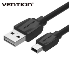 Vention mini usb cable 0.5m1m 1.5m 2m mini usb to usb data charger cable for cellular phone MP3 MP4 GPS Camera HDD Mobile Phone