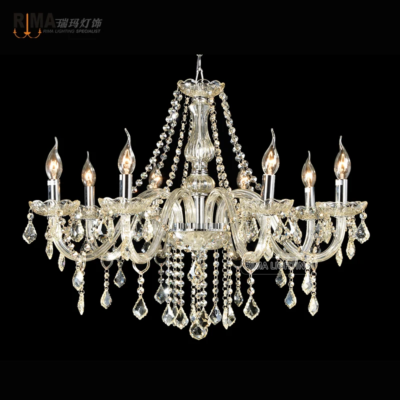 2018 Hot Sale Interior Lighting 8 Arms Champagne Color Glass Crystal Chandelier For Home And Hotel Buy Colored Glass Chandelier Modern Crystal Chandelier Glass Pendant Light Product On Alibaba Com