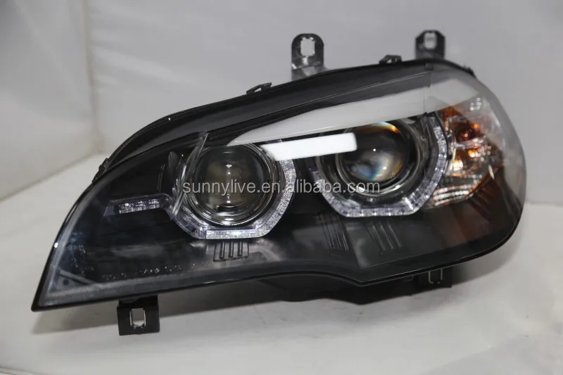 2007-2011 Year For BMW X5 E70 LED Head Light Lamps Black Housing  SN  For Non AFS version