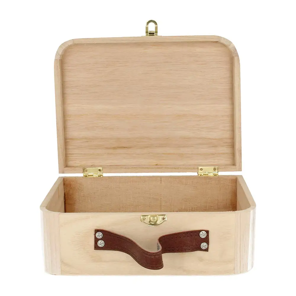 Custom Treasure Chest Suitcase Memory Box Organiser Unfinished Wooden
