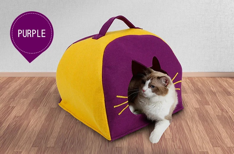 Factory Wholesale Indoor Felt Cat Play House Buy Felt Cat House,Cat
