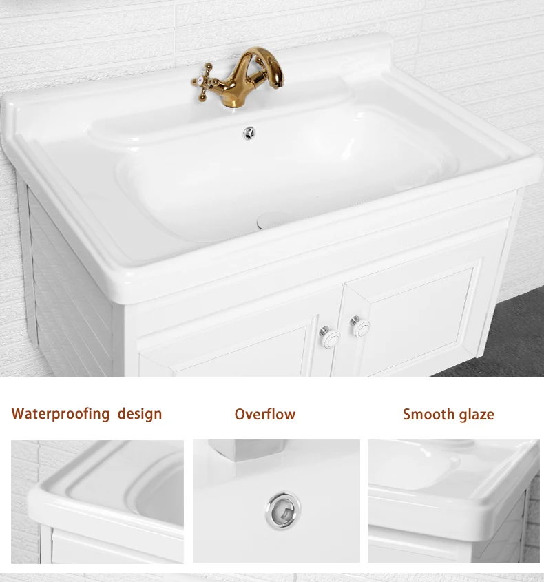 Elegant Hotel Style Bathroom Sink With Cabinet Wash Basin Vanities
