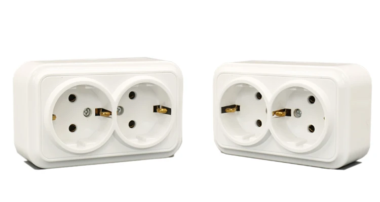 Hot Sale White 64 120mm Eu Style Plug Receptacle Abs