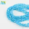 A5205#-1 Double Helix Model Silicone Glass Long Bicone Beads