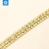Gold Supplier Fashion 3 Raws Sew On Crystal Rhinestone Cup Chain For DIY Things