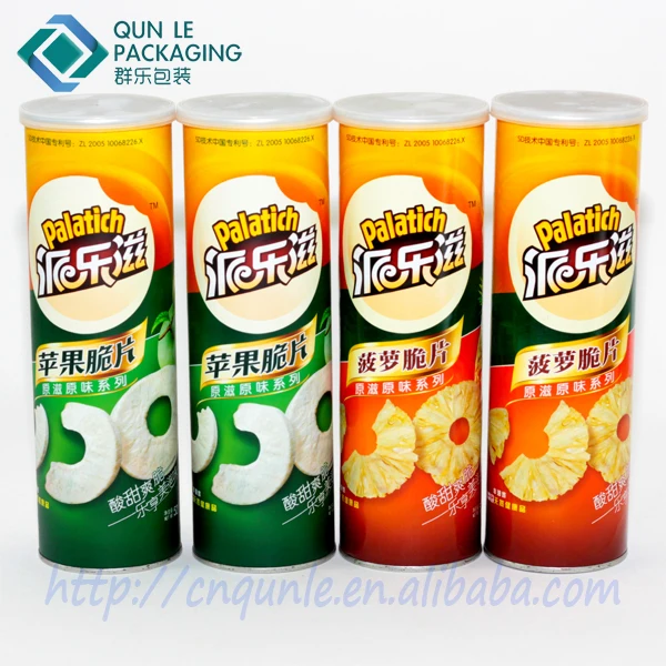 Potato Chip Container With Foil Lid & Plastic Cover Buy Paper