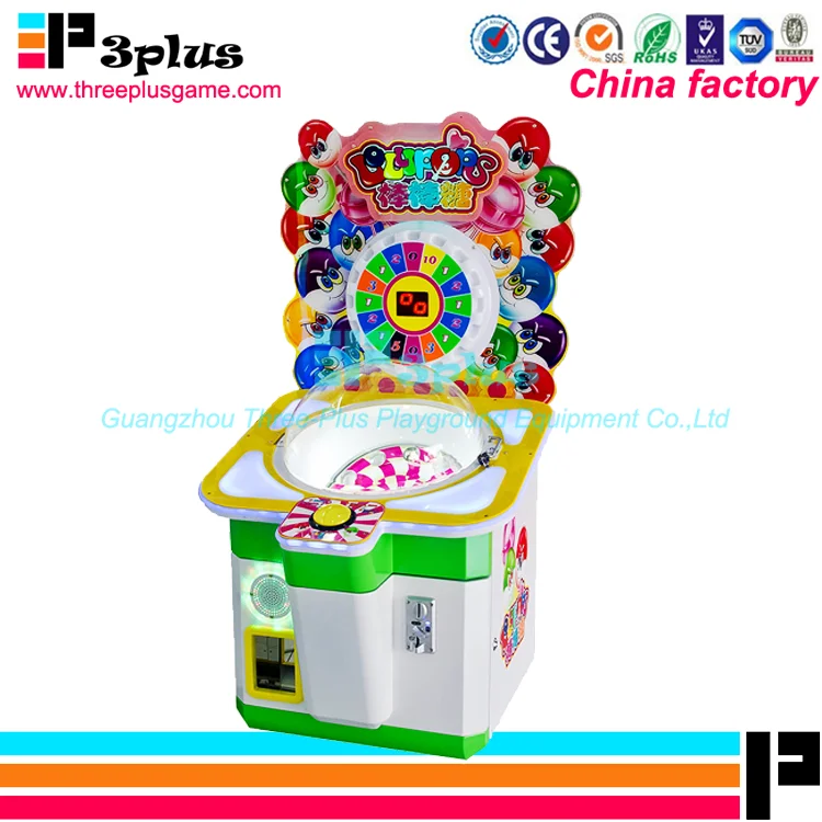 Threeplus Coin Operated Lollipop Gift Game With Light for Maquina Vending Mall