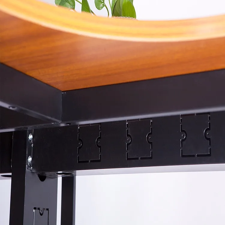 Modernos Muebles De Madera De Oficina En Forma De L Escritorio 2