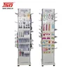 TSD-M770 four sided free standing metal pegboard display for make up products/ accessories