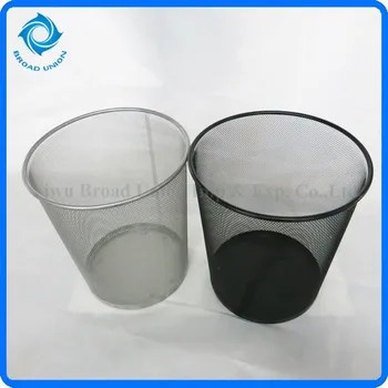 Metal Trash Can Mesh Office Garbage Bin Metal Trash Can Mesh Office Garbage Bin