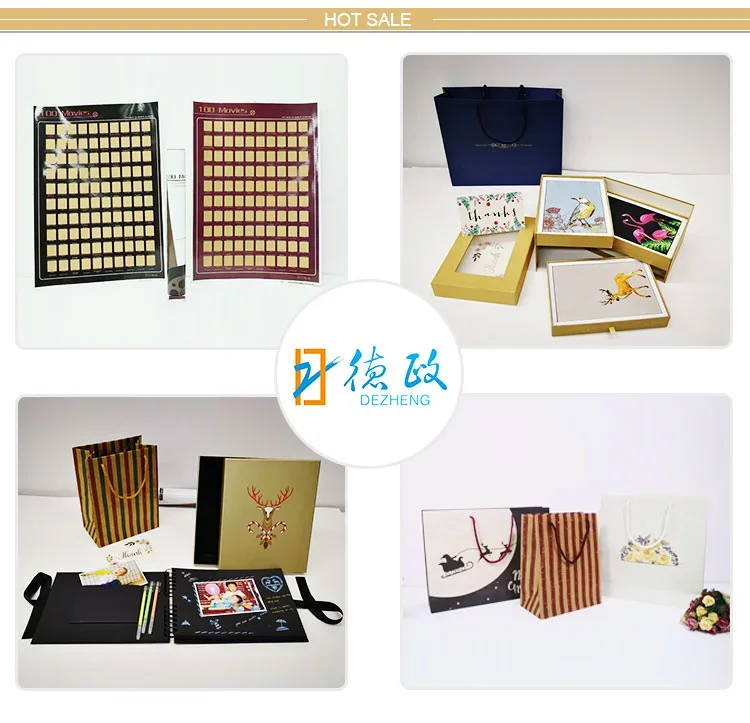 Luxurious 120 Pictures Craft DIY Black Cardstock Paper Photo Album Kit with Pu Marble Cover