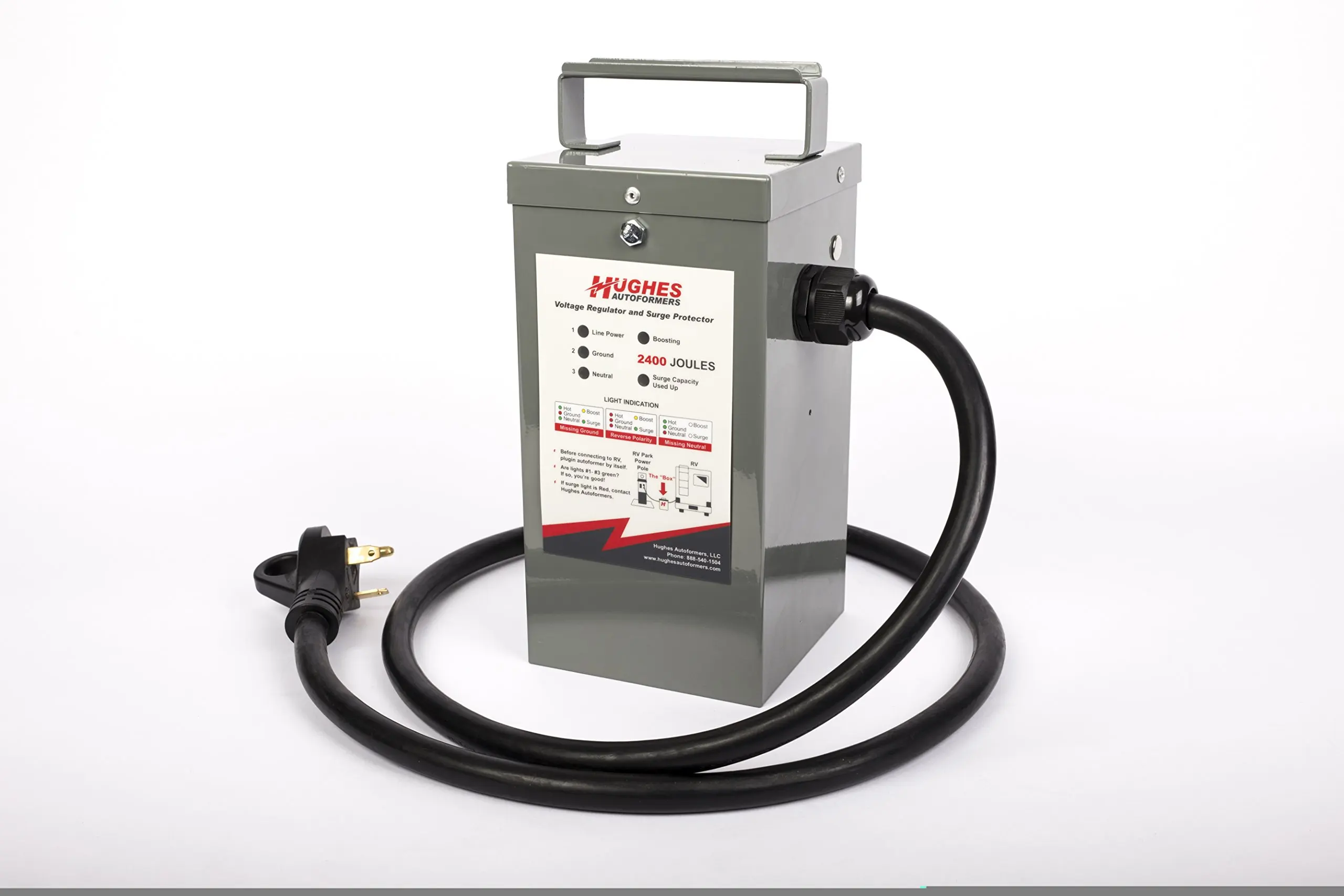 with Surge Protection Hughes Autoformers RV2130-SP Voltage Booster 1 Pack