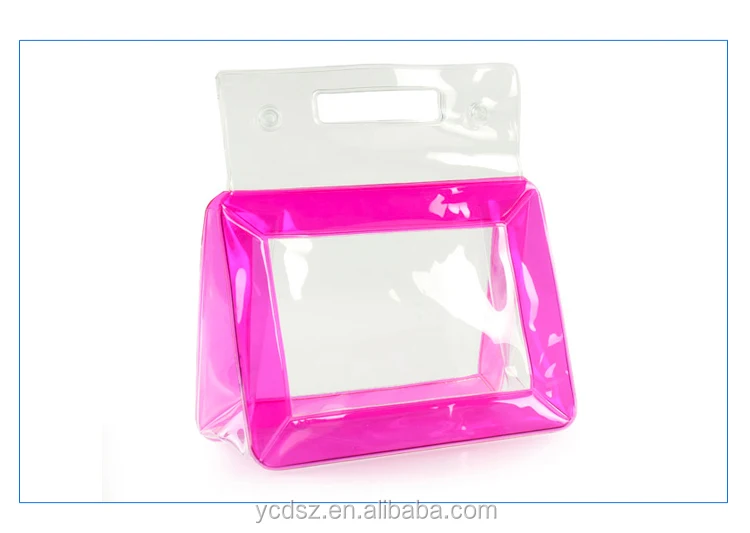 Promotional Transparent Pvc Clear Plastic Zipper Bag With Handle Buy
