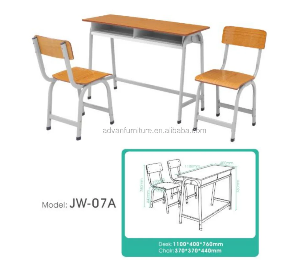 Cheap Double Student Table And Chair Strong School Table With Chair