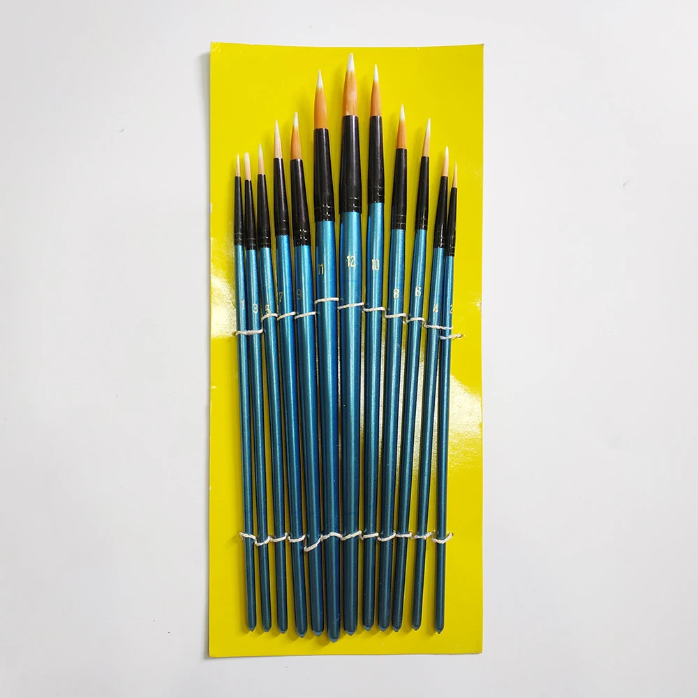 Master D51006 12 Artist Brushes Synthetic Nylon Kids Artist Paint Brush