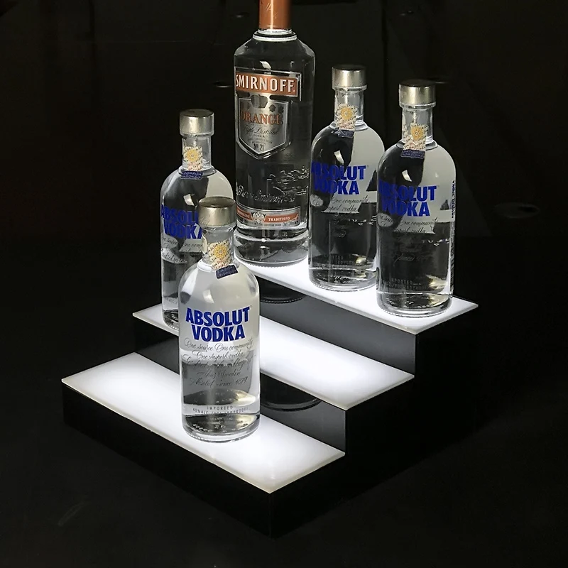 Retail Champagne Decorative Wine Bottles Acrylic Mineral Water Stand