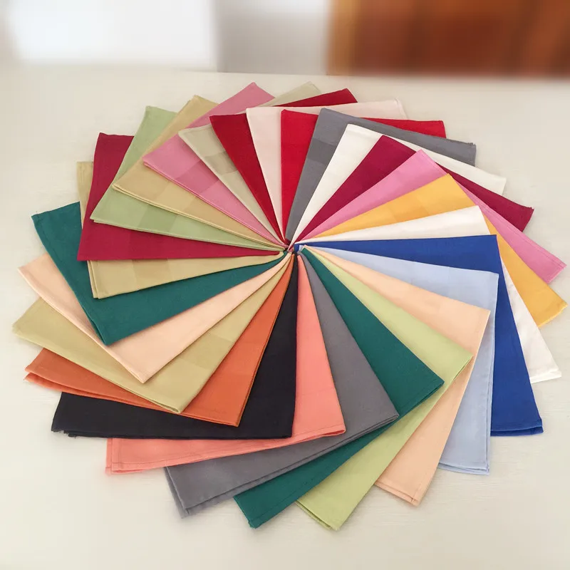 100 Cotton Napkin Satin Band 20"*20" 22"*22" Hotel Table Napkin Buy