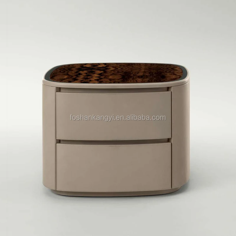 2019 Maßge Schneiderte Leichte Luxus Leder Kunst Nachttisch