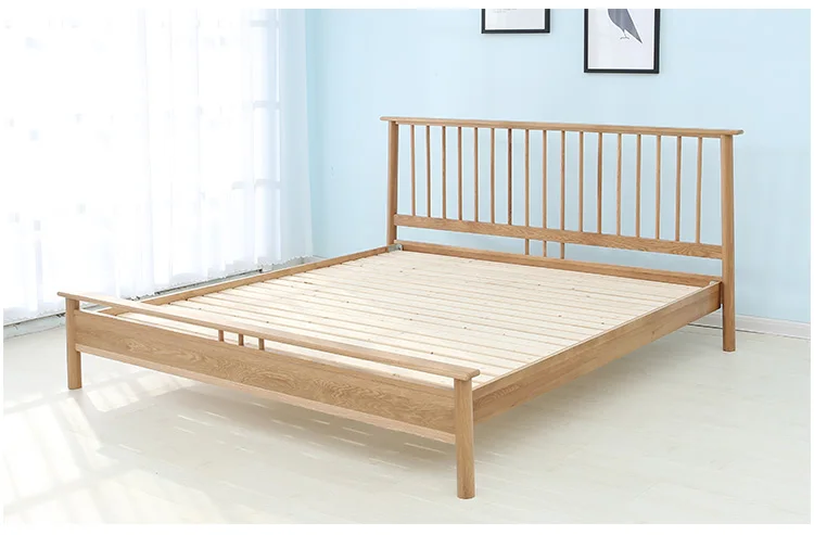 Japanese Style Oak Wood Adult Bedroom And Hotel Wooden Bed - Buy ...