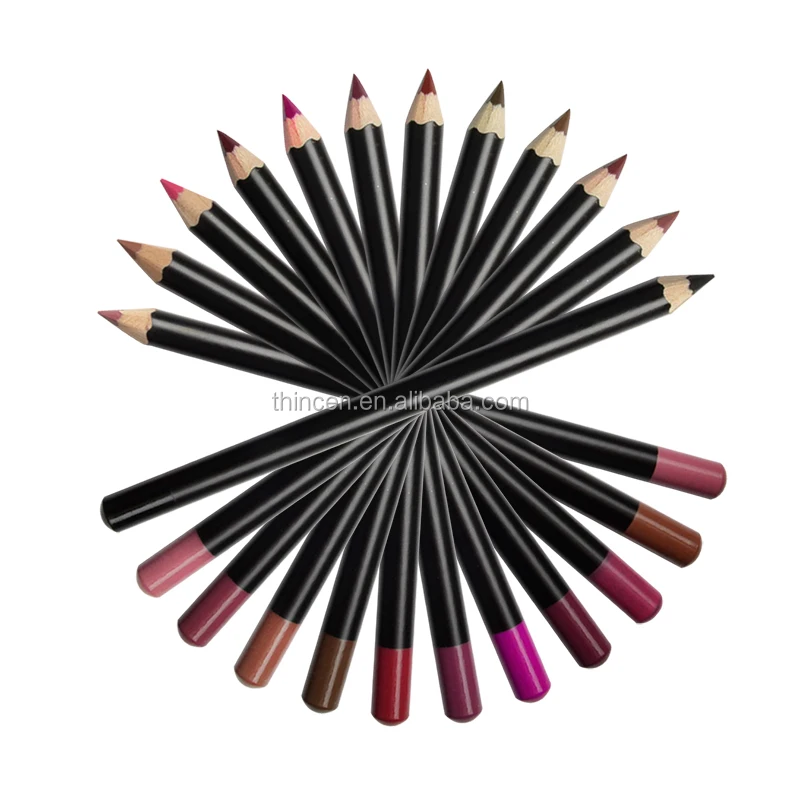 Wholesale Waterproof Cosmetics Wood Lipliner Private Label Lip Liner Pencil