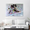Factory Wholesale Handmade Fashion Shoes Painting Modern Abstract Canvas Oil Painting For Home Decor