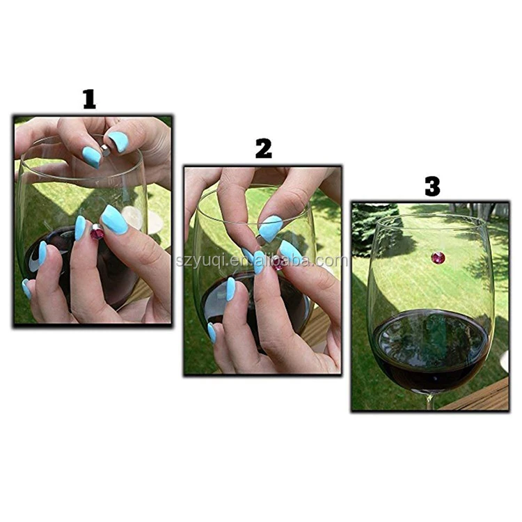 Wine Bar Accessories 2019 Magnetic Wine Glass Charms Drink Markers Charm Rings
