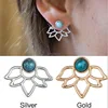 Fashion gold and silver stud earrings online shopping uk wholesales H-007