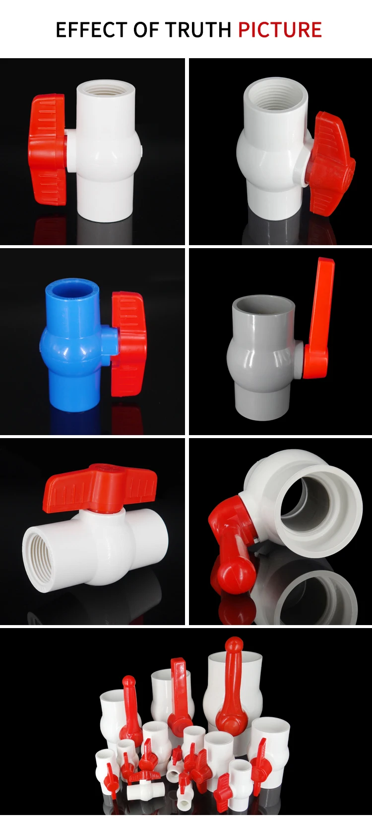 High pressure PVC Double Union Ball Valve / Pipe Fitting