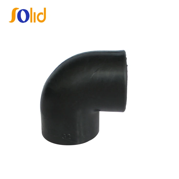 Black Plastic Pipe Fitting Bend PE100/HDPE/PE Socket 90 Degree Elbow