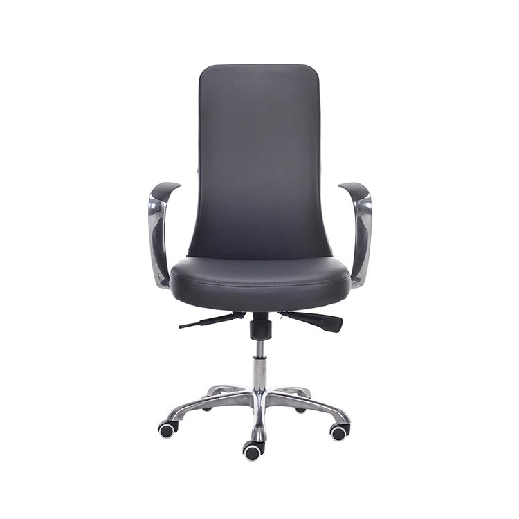Hot Sale High Back Aluminum Arms Black Leather Office Executive Chair
