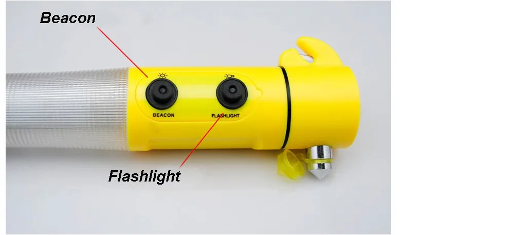 4-in-1 LED Flashlight Torch Belt Cutter  car safety emergency hammer