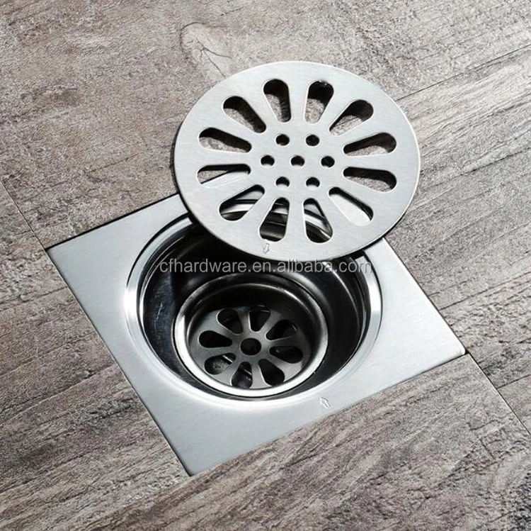 drain unclog floor backing shower squared quick inch strainer stainless steel removable anti