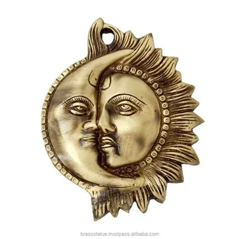 Br Wall Hanging Sun And Moon Metal Decor Br Wall Hanging Sun And Moon Metal Decor