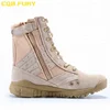 Unisex Gender And Genuine Leather Lining Material Shock Absorbing Military Boot