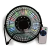 6" metal structure desktop programmable usb led message fan with message displays on a spinning led blade with remote control