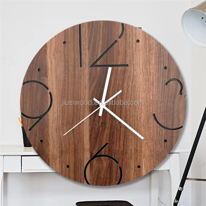 wooden digital wall clock