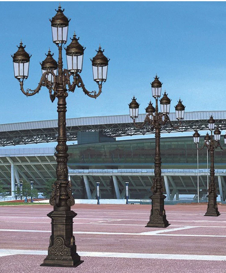 quality luxury die casting aluminum led outdoor garden lamp post